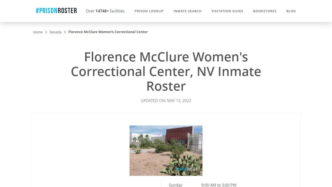 Florence McClure Women's Correctional Center, NV Inmate Roster